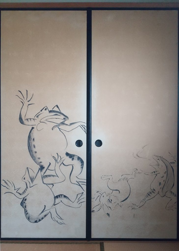 鳥獣戯画の落書き